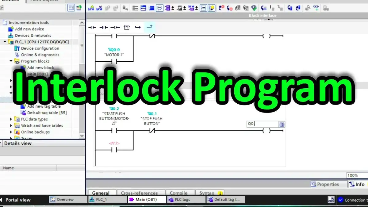 'Video thumbnail for PLC Interlock Program - Interlocking Ladder Logic Example'