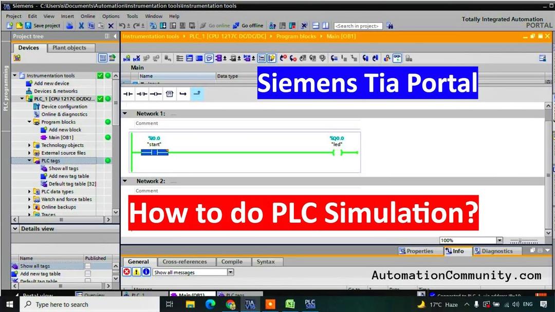 'Video thumbnail for How to do PLC Simulation in Siemens Tia Portal? - Online PLC Training'