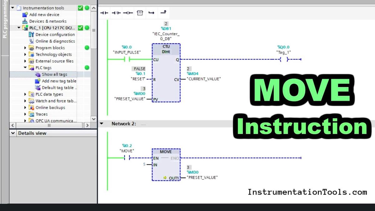 'Video thumbnail for Move Instruction in Siemens PLC Programming - Full Course'