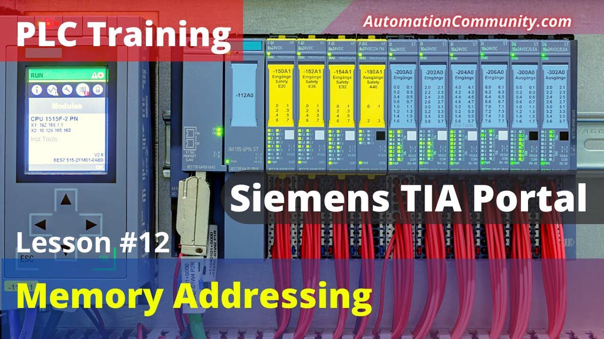 'Video thumbnail for Memory Addressing in Siemens PLC Programming - Free Training Course'
