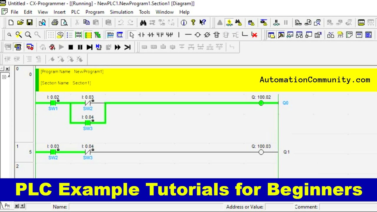 PLC Basic Ladder Logics - Example Tutorials For Beginners