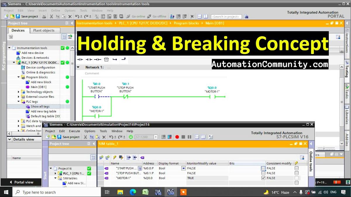 'Video thumbnail for Holding & Breaking Concept in PLC - Industrial Automation Concepts'