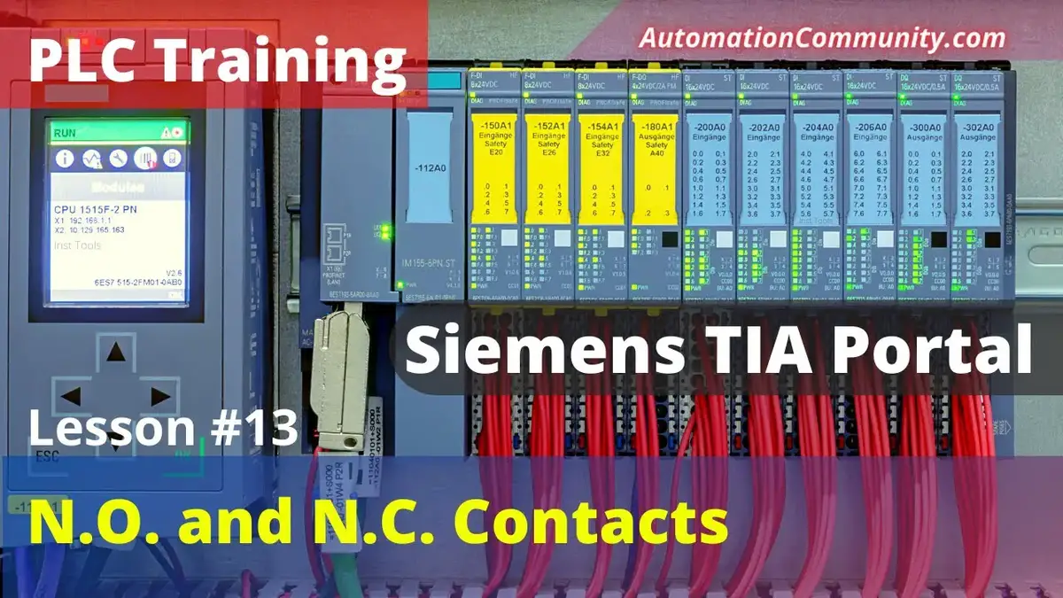 'Video thumbnail for Introduction to NO NC contacts and ladder logic - Learn PLC'