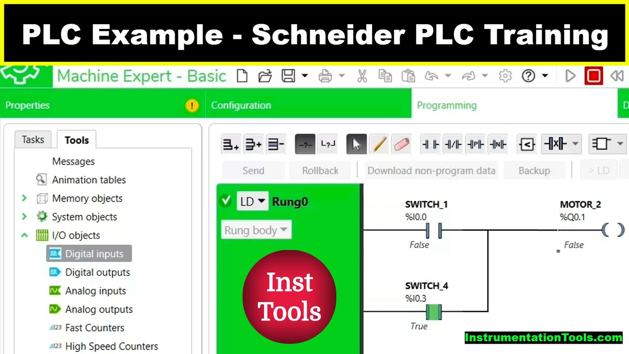 PLC Example - Schneider PLC Training | Eco Structure Machine Edition