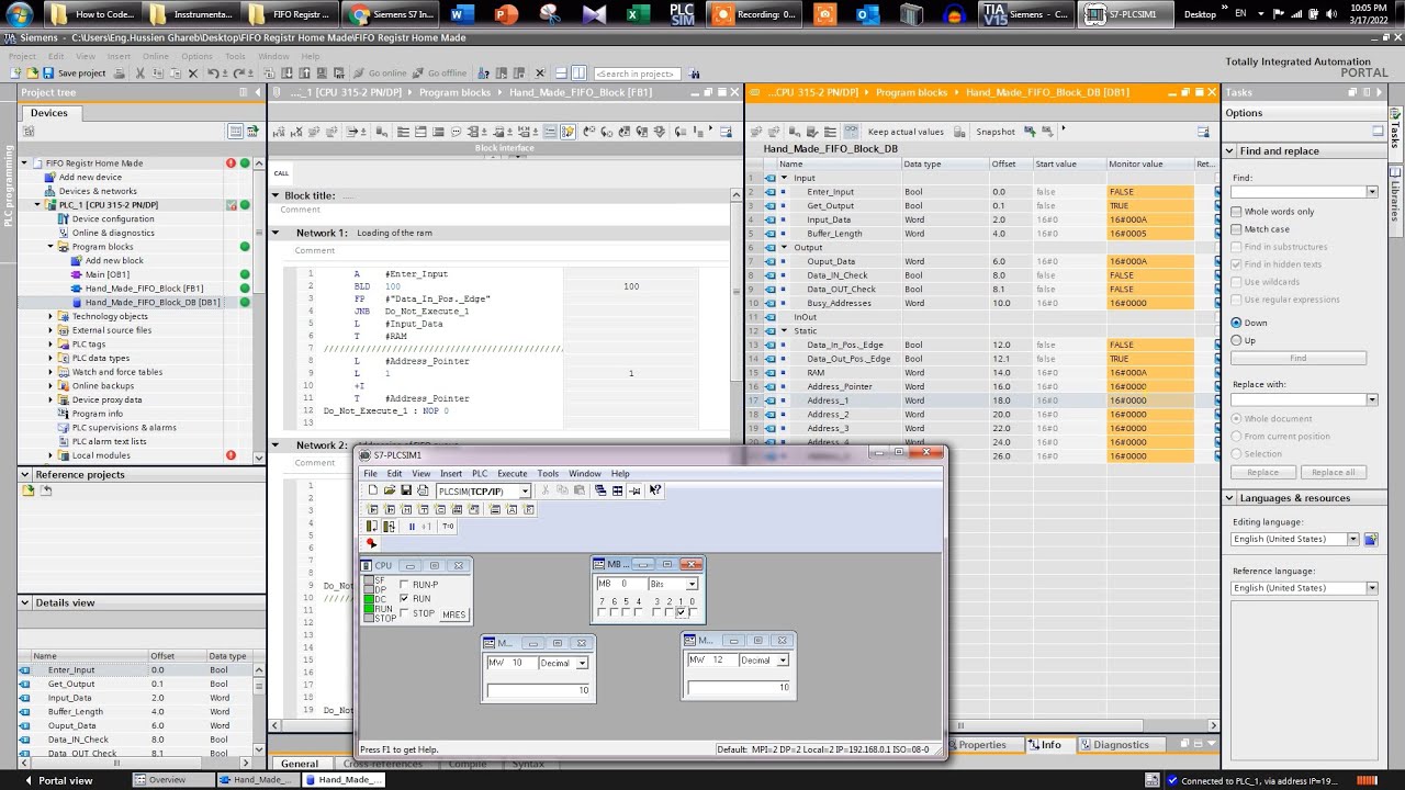 FIFO Coding in STL - first in first out PLC Logic - Siemens Tia Portal