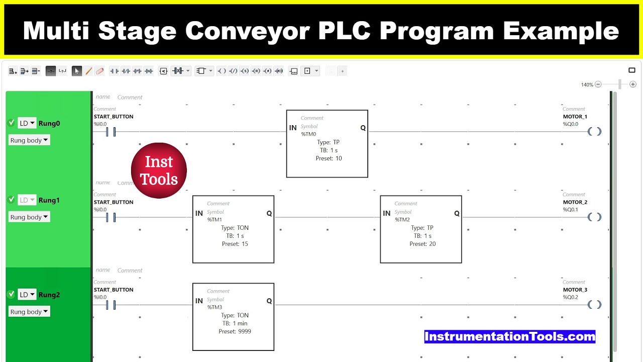 Multi-Stage Conveyor PLC Programming Example