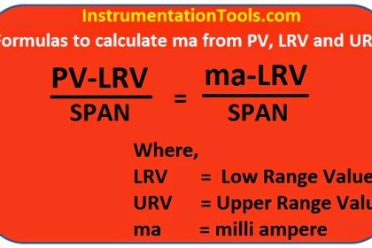 Formulas to calculate ma from PV