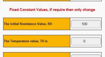 RTD Calculator : Calculate Resistance from Temperature
