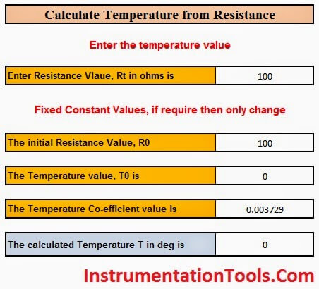 Rtd Calculator Calculate Temperature From Resistance