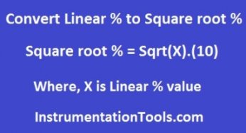 Formula for Linear % to Square root % conversion