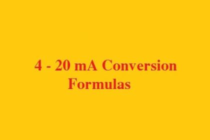 4-20 mA Conversion Formulas