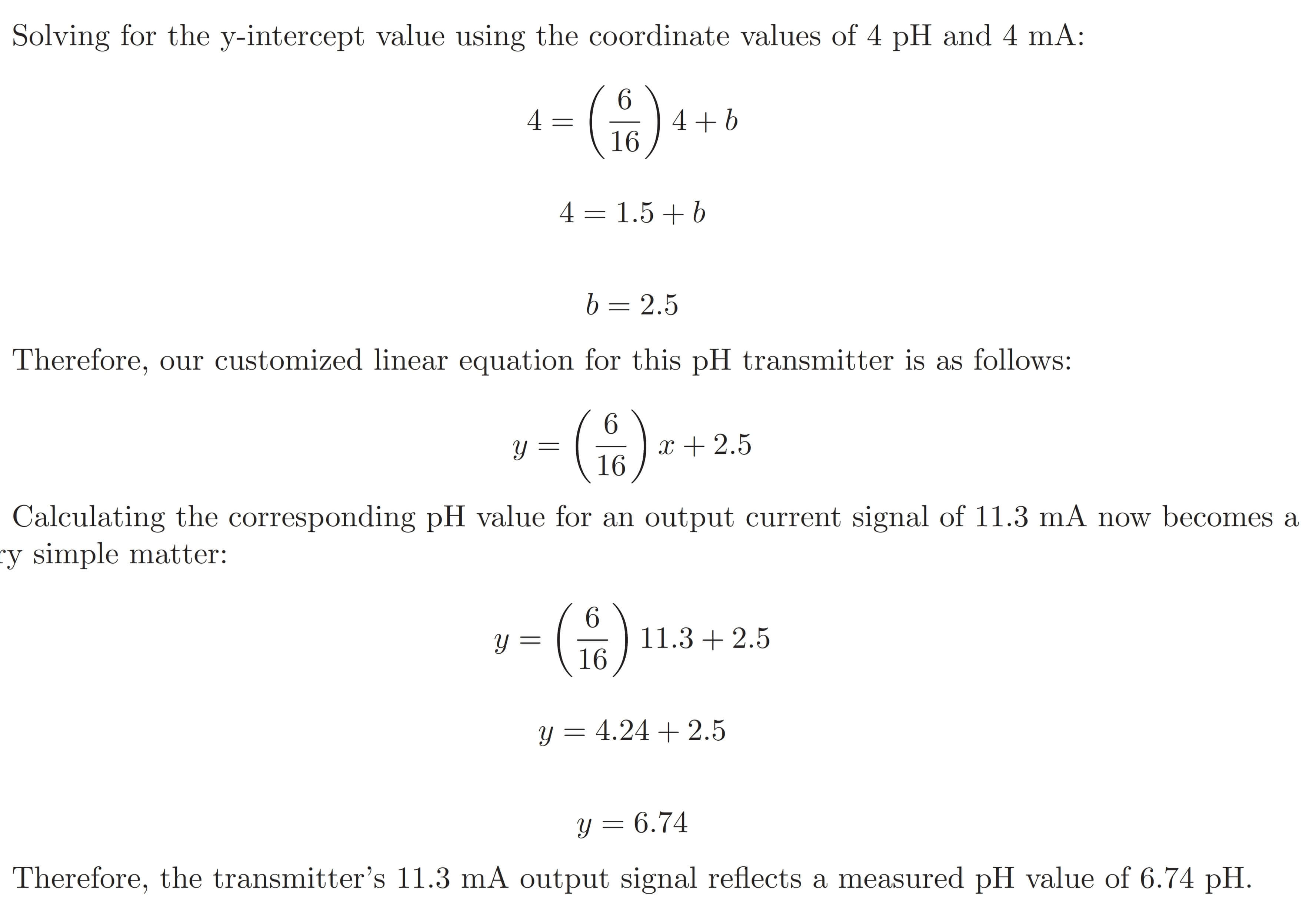 Process Variable to current Formula