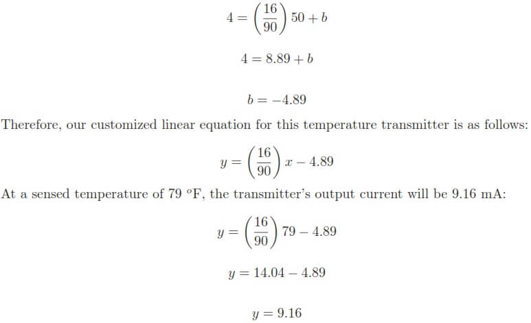 Temperature Transmitter formula conversion