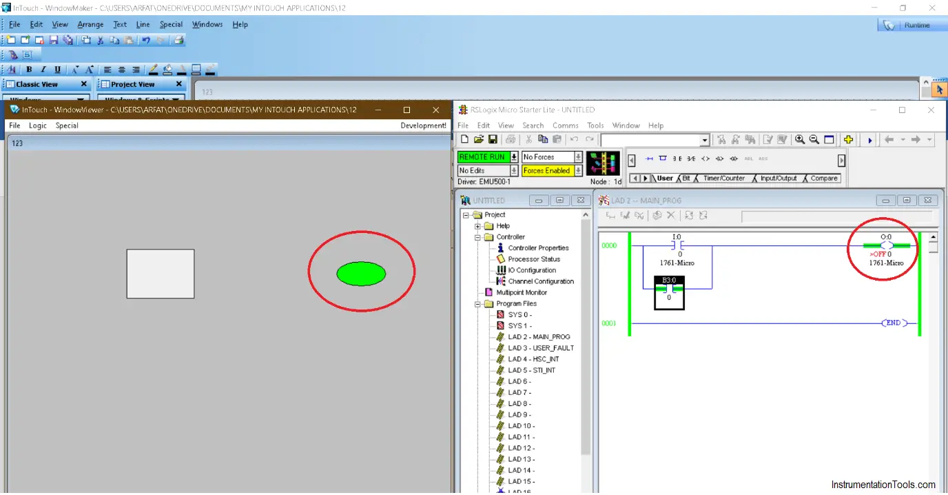 Communication between Intouch Scada and Allen Bradley PLC