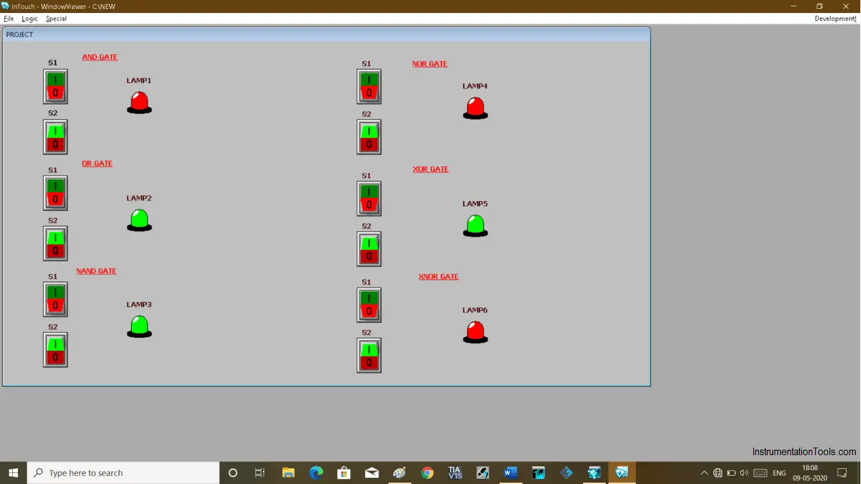 Logic Gates in InTouch Scada