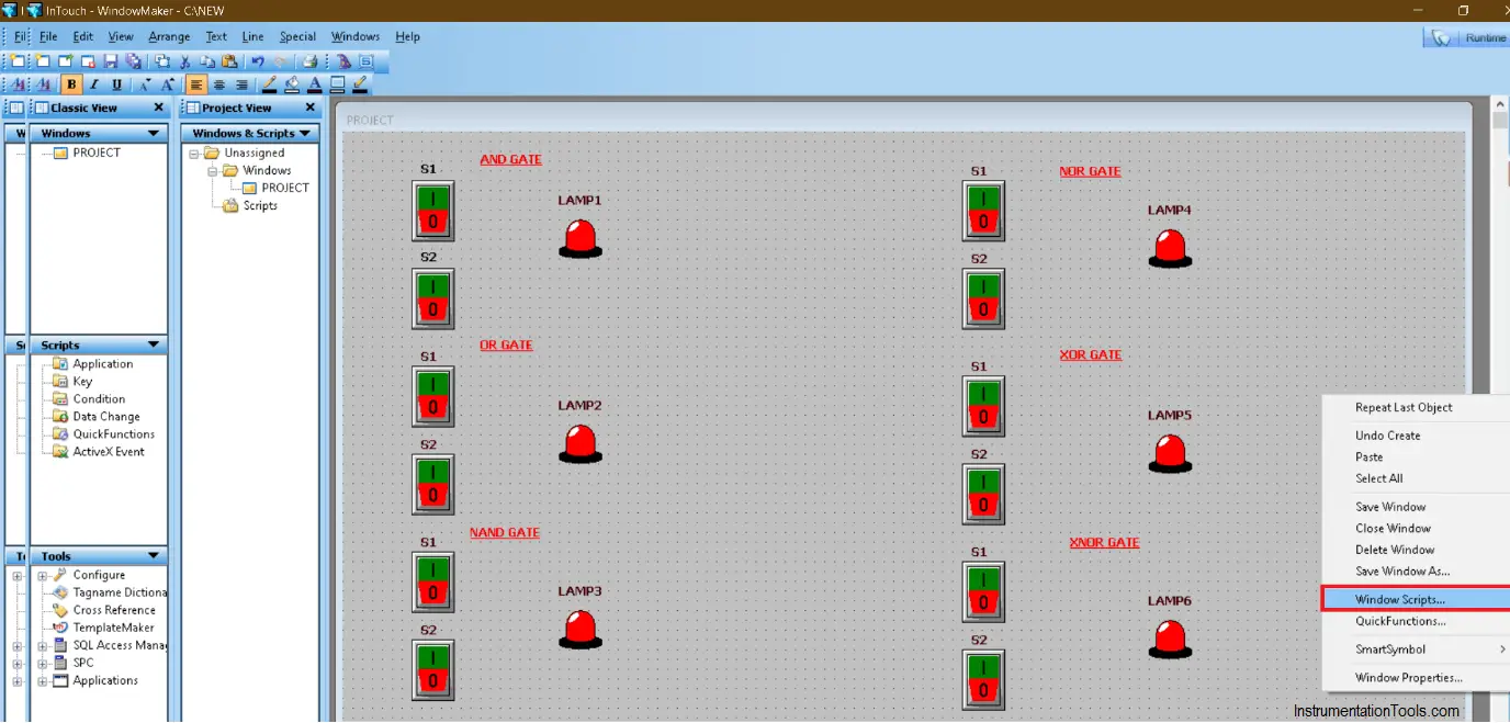 Windows Script in InTouch Scada