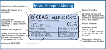 Nameplate Markings