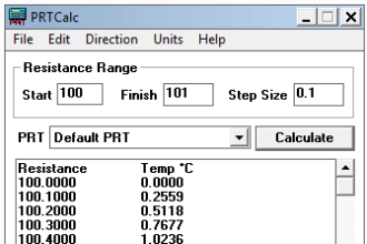 RTD Calculator Software