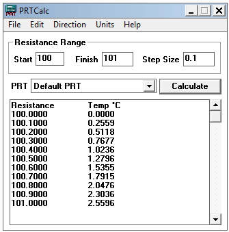 RTD Calculator Software