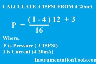 Formula for 4-20mA from 3-15PSI