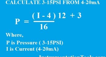 Formula to Calculate 3-15psi from 4-20mA Current