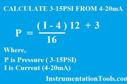 Formula for 4-20mA from 3-15PSI