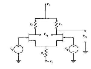  MOSFET differential amplifier