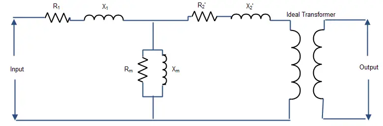 equivalent circuit of a transformer