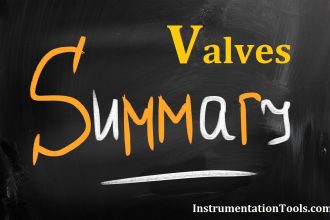 Summary of Valve Types Characteristics