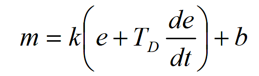 Derivative Controller Formula