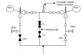 P&ID arrangement for Pressure Safety Valves