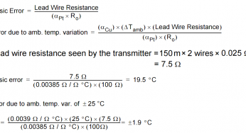 Temperature Error of 2-Wire, 3-Wire & 4-Wire RTD