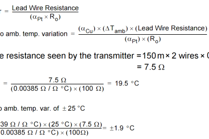 Two Wire RTD Lead Wire Resistance Error
