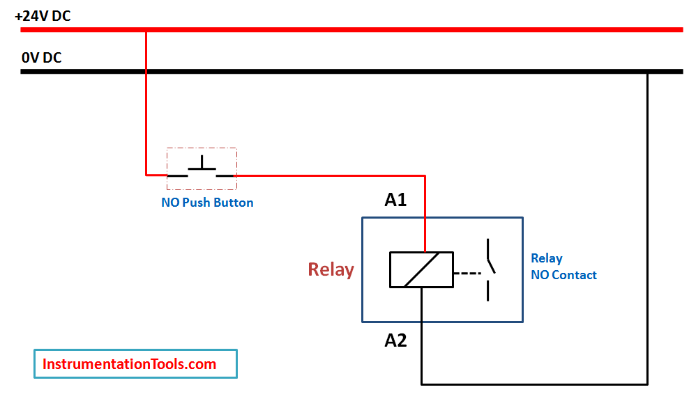 Relay Latching Circuit using Push Button - Instrumentation Tools