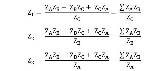 Star to Delta Conversion Formula