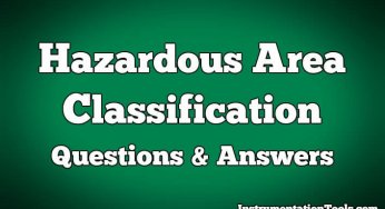 Hazardous Area Classification Questions