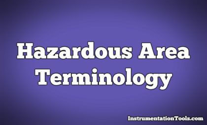 Hazardous Area Terminology