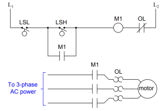 simple motor start-stop circuit