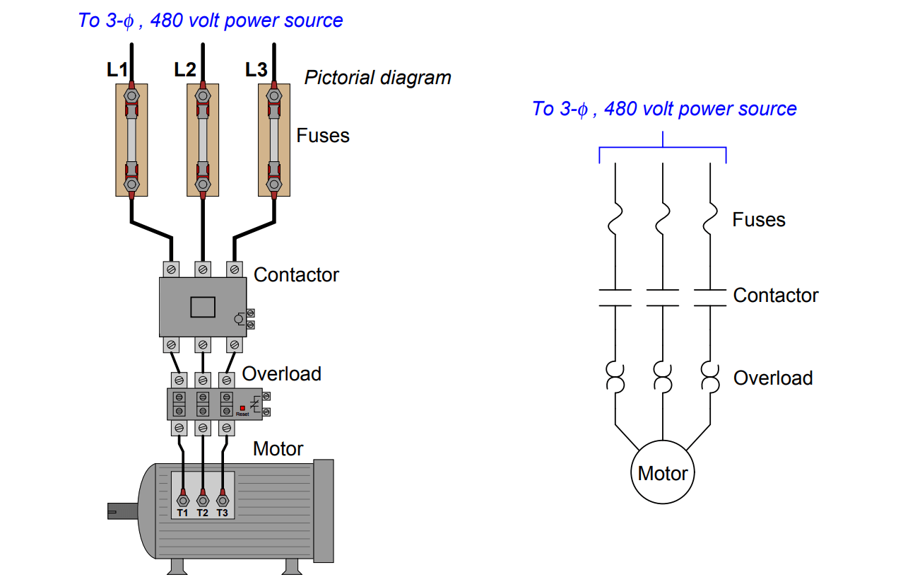 Wiring A 3 Phase Motor With Thermostat Leads