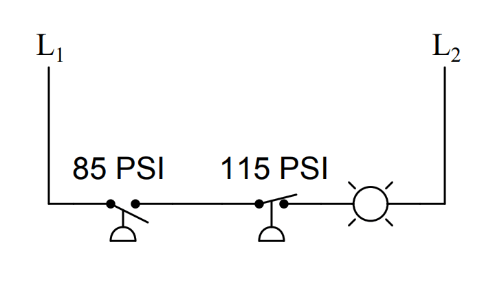 Two pressure switches