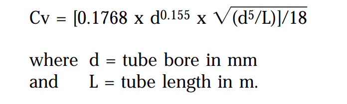 Cv of nylon tube