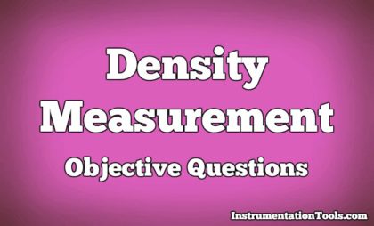 Density Measurement Objective Questions