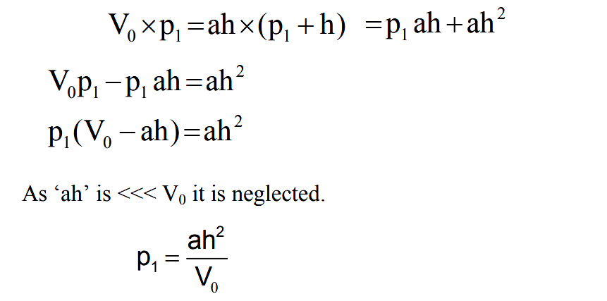 Mc Leod gauge formula