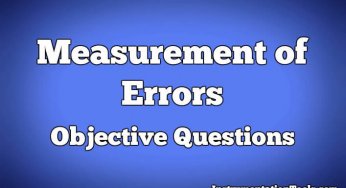 Measurement of Errors Objective Questions