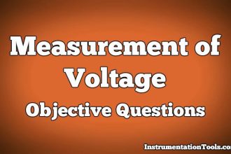 Measurement of Voltage Objective Questions