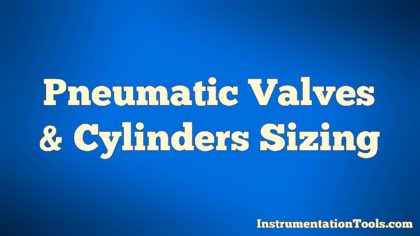 Pneumatic Valves and Cylinders Sizing