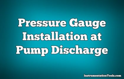 Pressure Gauge Installation