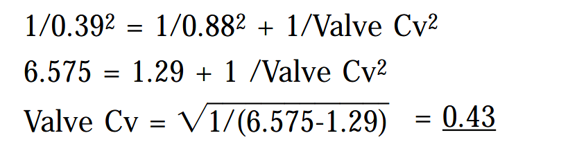 Valve Cv Value - 1
