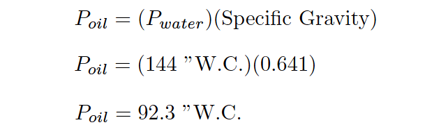 Hydrostatic pressure formula