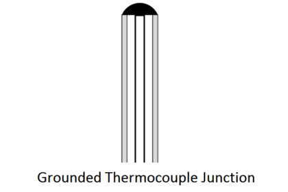 grounded thermocouple junction
